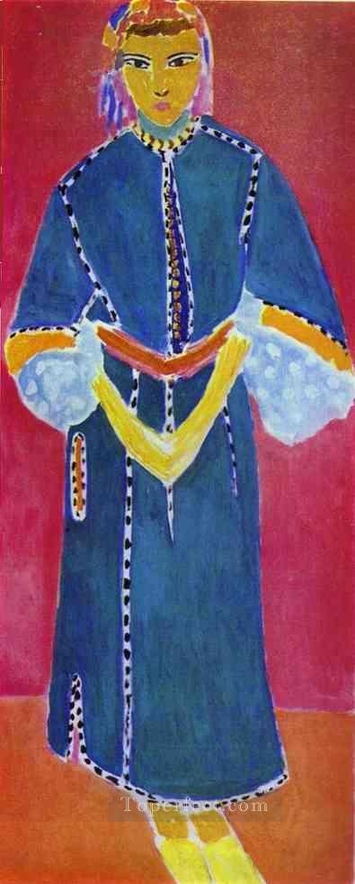 モロッコの女性ゾラが立つ フォーヴィスム三連祭壇画の中央パネル油絵